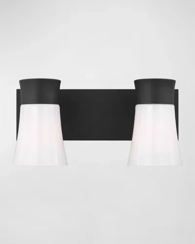 Visual Comfort Studio Roy 2-light Vanity By Drew & Jonathan In Midnight Black