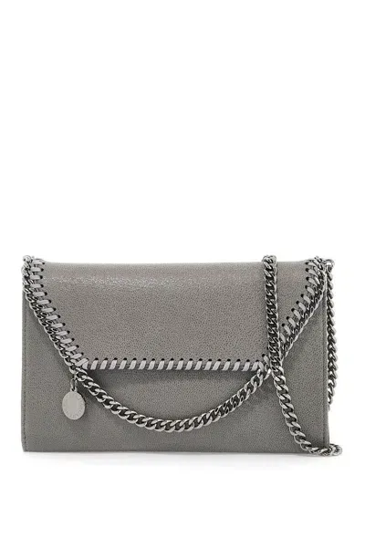 Stella Mccartney Shaggy Deer Mini Crossbody Bag In Grey