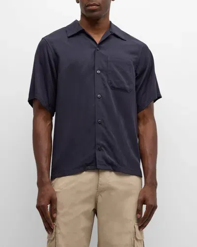 Teddy Vonranson Men's Matthew Camp Shirt In Navy