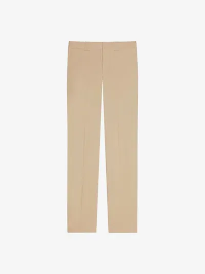 Givenchy Chino Pants In Cotton With 4g Detail In Neutral