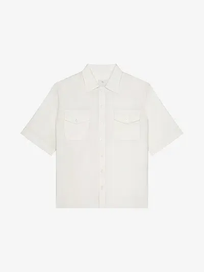 Givenchy Shirt In Ozone Washed Poplin In Neutral