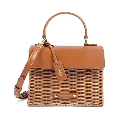 Modern Picnic Kids' Women's The Mini Wicker & Vegan Leather Luncher In Brown Wick