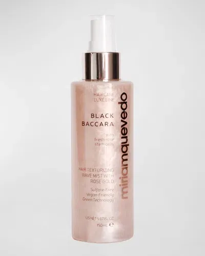 Miriam Quevedo Black Baccara Hair Texturizing Wave Mist With Rose Gold, 5 Oz./150ml In White