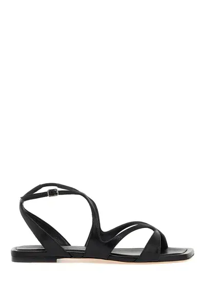 Jimmy Choo Ayla Flat Sandals In Black