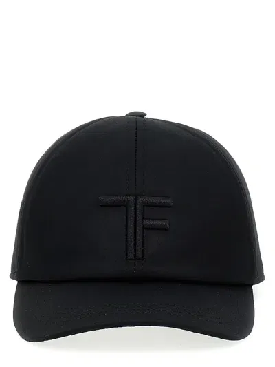 Tom Ford Logo Embroidery Cap In Black