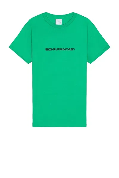 Sci-fi Fantasy Textured Logo Tee In Green