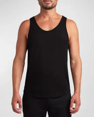 Monfrere Men's Travis Crewneck Stretch Knit Tank In Noir