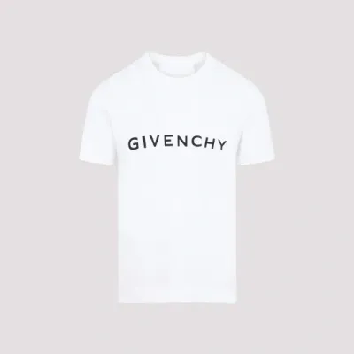 Givenchy Cotton Logo T-shirt M In  White