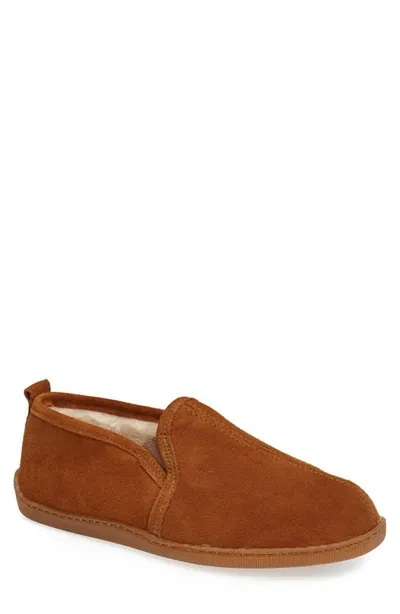 Minnetonka Suede Slipper In Brown