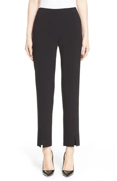 St John St. John Collection 'jennifer' Crepe Marocain Ankle Pants In Black