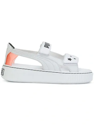 Gucci Open Toe Strap Sneakers In White