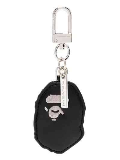 A Bathing Ape Logo Keychain In Black