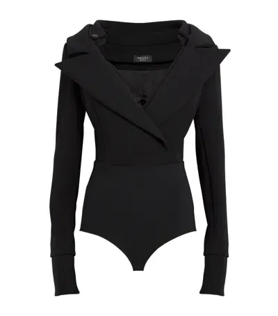 A.w.a.k.e. A. W.a. K.e. Mode Blazer-style Bodysuit In Black