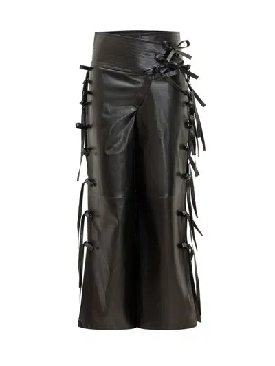 A.w.a.k.e. Mode Wide Leg Pants In Black