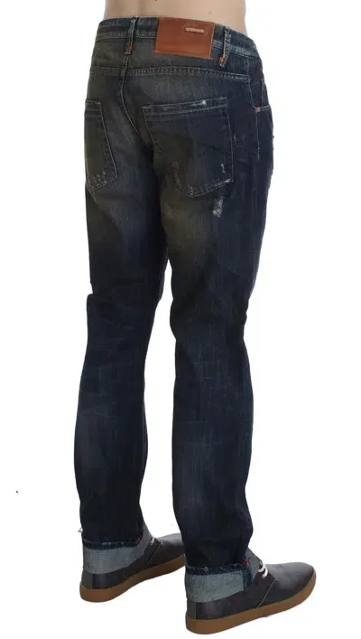 Acht Cotton Regular Straight Fit Jeans In Blue