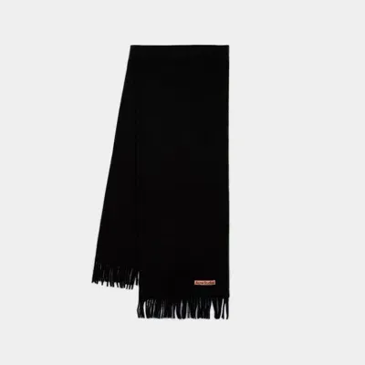 Acne Studios Oversize Fringed Scarf In Black