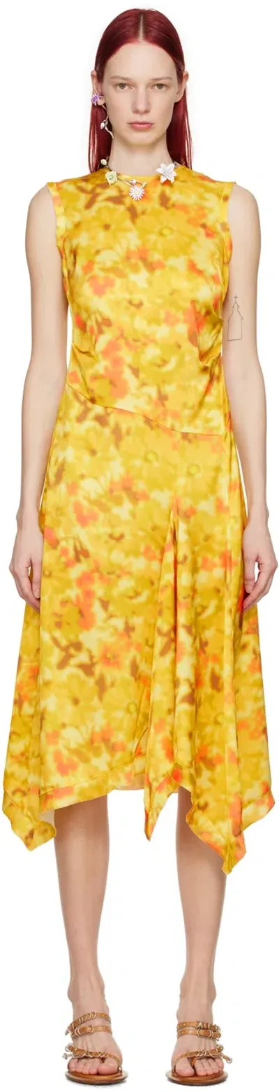 Acne Studios Yellow Sleeveless Midi Dress