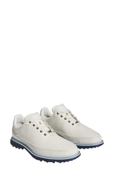 Adidas Golf Mc80 Spikeless Golf Shoe In Off White/navy/wonder