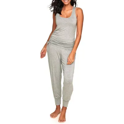 Adore Me Jayden Pajama Tank & Pant Set In Grey