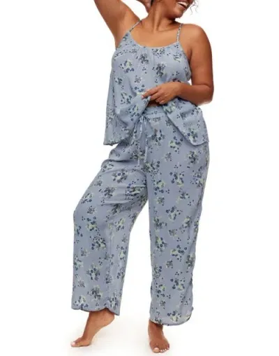 Adore Me Scout Pajama Cami And Pants Set In Floral Blue