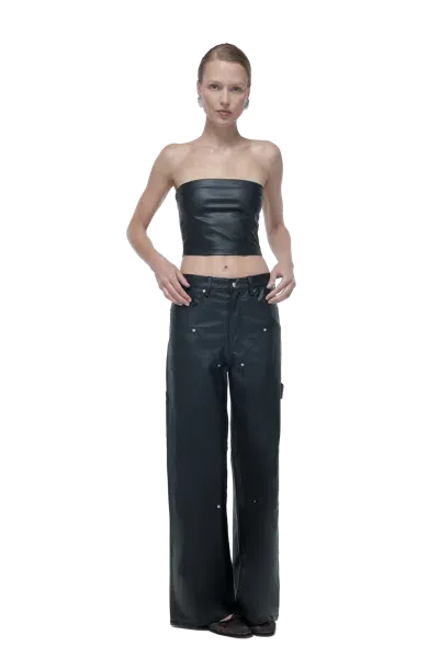 Afterhours Vegan Leather Trousers In Black