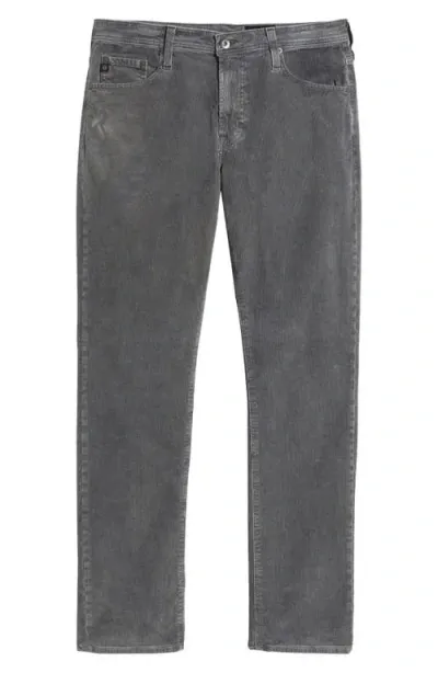 Ag Everett Straight Leg Corduroy Pants In Sulfur Berlin Steel