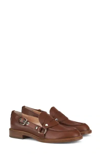 Agl Attilio Giusti Leombruni Agl Stephan Buckle Detail Loafer In Saddle