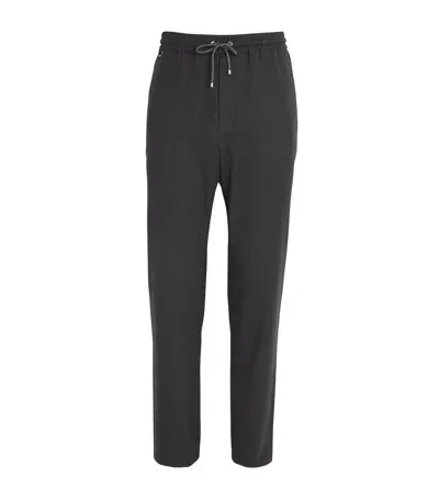 Agnona Wool Drawstring Trousers In Grey