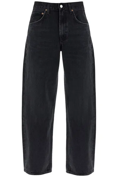 Agolde Curved Leg Jeans For A In Black