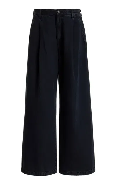 Agolde Ellis Wide-leg Jeans In Black