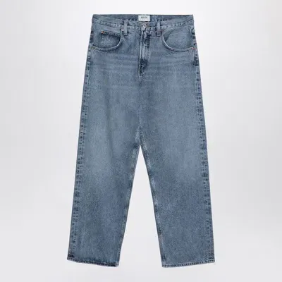 Agolde Light Baggy Jeans In Organic Denim In Light Blue