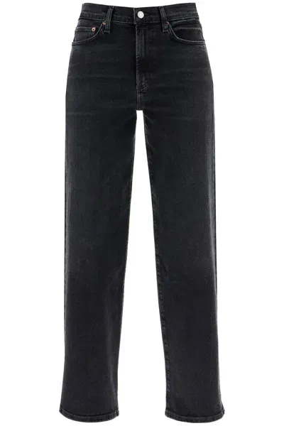 Agolde Straight Harper Jeans For Women In Black