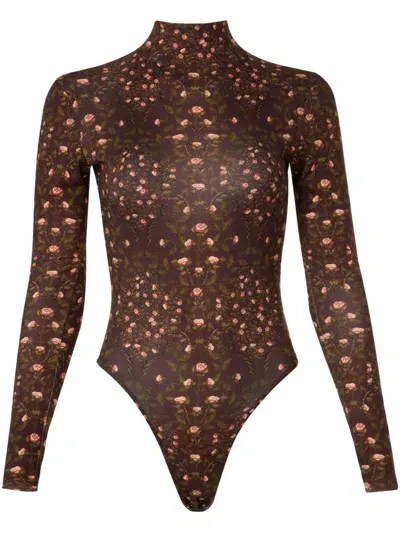 Agua By Agua Bendita Cayena Sueño Bodysuit Multicolor In Brown