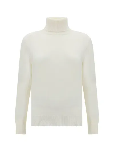 Alaïa Turtleneck Sweater In Blanc Naturel