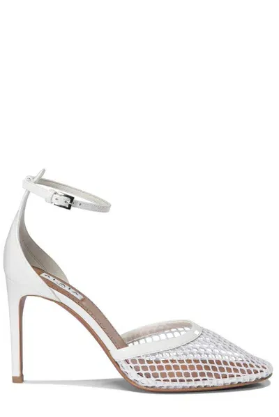 Alaïa High Fishnet Pumps In White