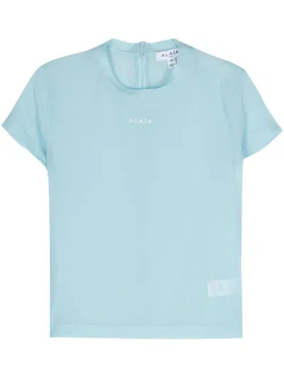 Alaïa Alaia T-shirts And Polos In Lightblue