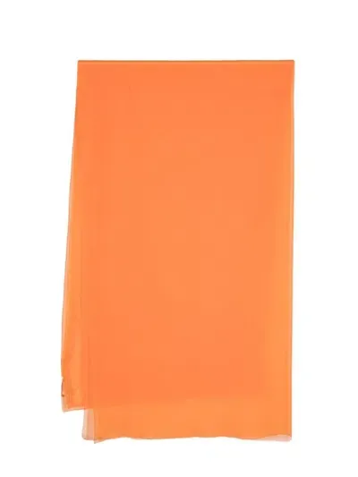 Alberta Ferretti Long Scarf In Orange