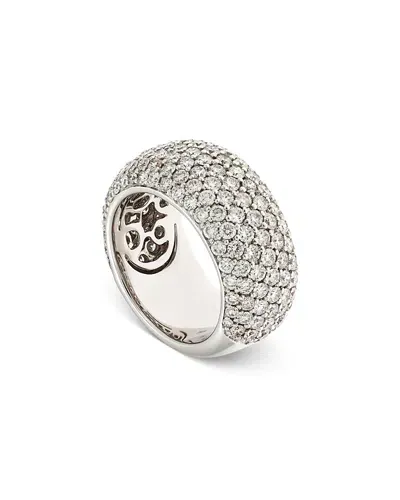 Alberto Milani 18k White Gold Via Fiori Chiari Diamond Dome Ring