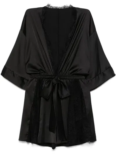 Alchemy X Lia Aram Lace-trim Playsuit In Black