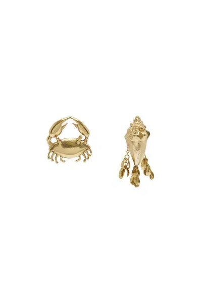 Alemais Alémais Banana House Crab Shell Earrings Accessories In Gold