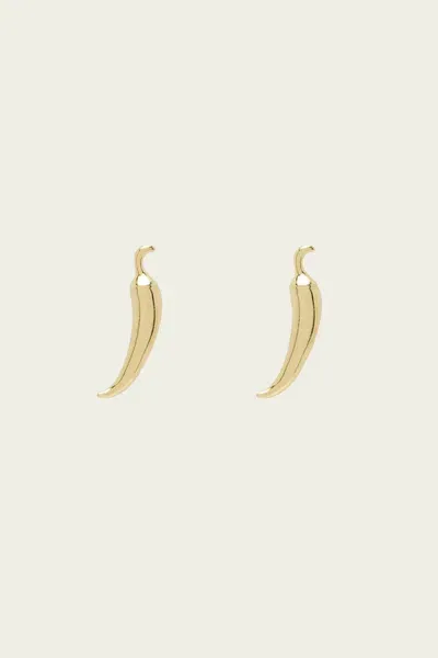 Alemais High Roller Chilli Studs In Gold