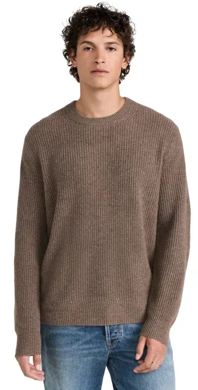 Alex Mill Jordan Sweater In Marled Cashmere Heather Walnut