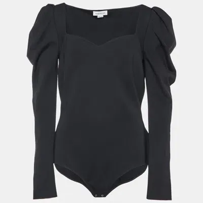 Pre-owned Alexander Mcqueen Black Jersey Full Sleeves Bodysuit L