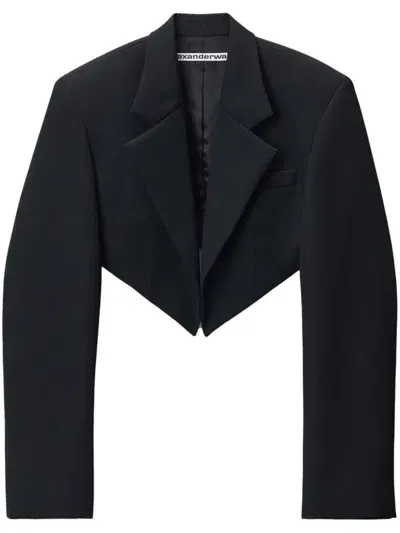 Alexander Wang Cropped Blazer In Black