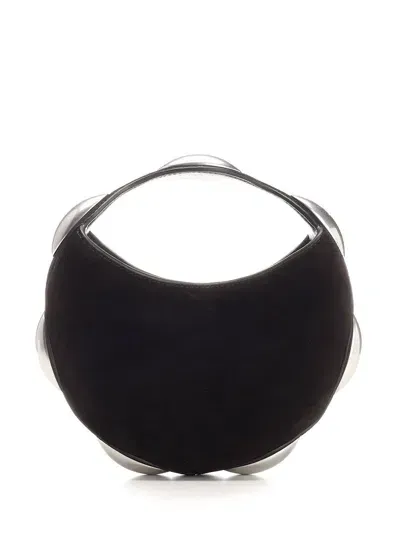 Alexander Wang Dome Circular Leather Top Handle Bag In Black