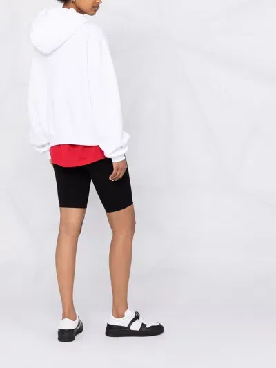 Alexander Wang Essential Terry Hoodie With Puff Paint Logo In Black