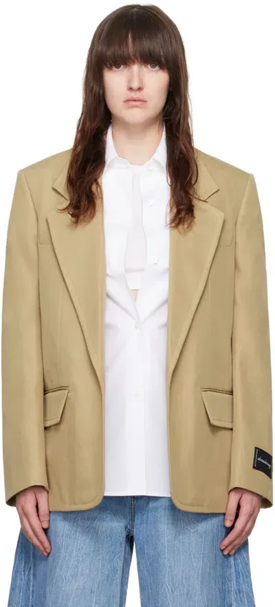 Alexander Wang Tan Pre-styled Oversize Blazer In Chino 282