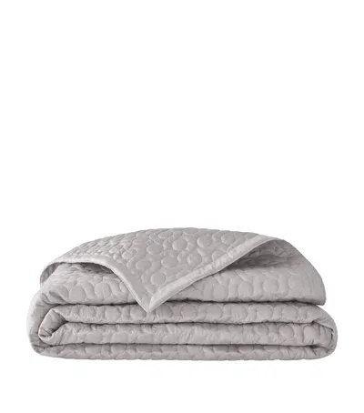 Alexandre Turpault Quilted Poesie King Bedspread In Gray