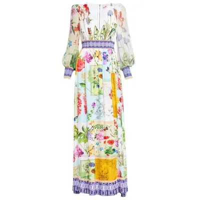 Alice And Olivia Bellami Printed Maxi Dress In Make A Statement