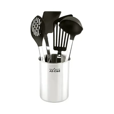 All-clad All Clad Stainless Steel Nonstick 5-piece Tool Set In Black